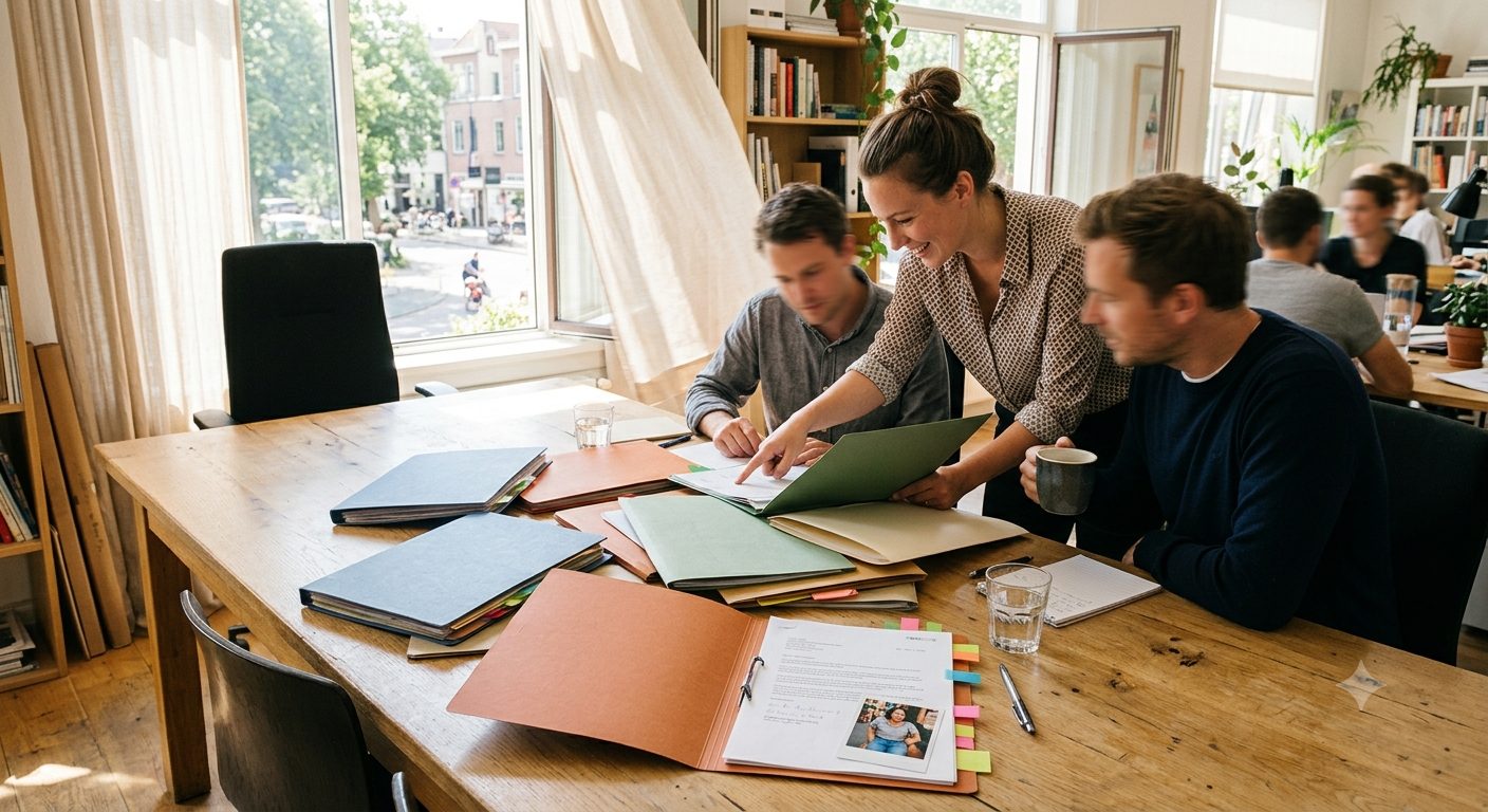 Dossiers de travail colorés du mouvement